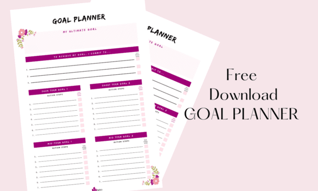 Goal Setting: Download a free Goal Planner – PDF